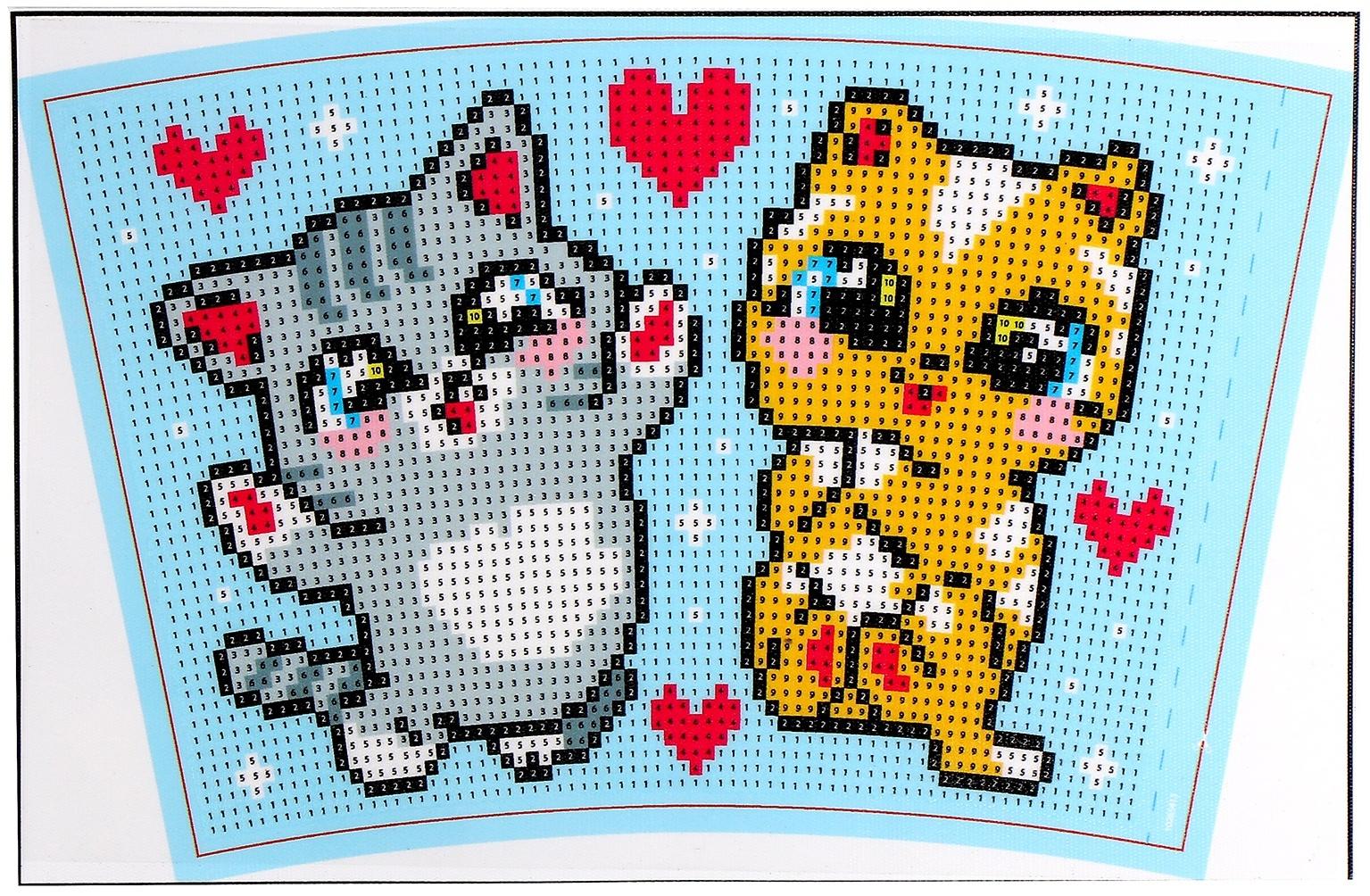 Термостакан детский, с вставкой из алмазной мозаики «Котик», 450 мл