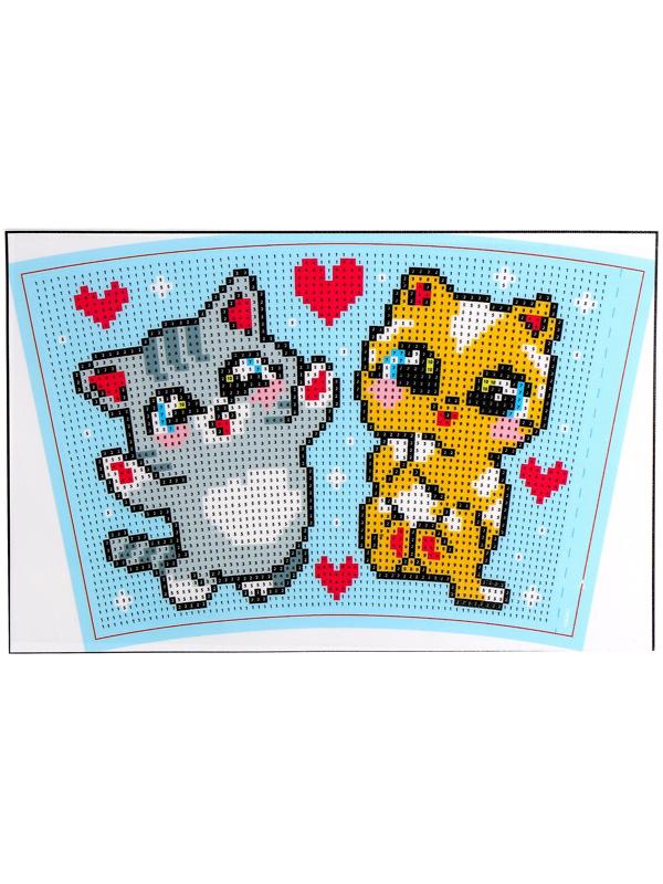 Термостакан детский, с вставкой из алмазной мозаики «Котик», 450 мл