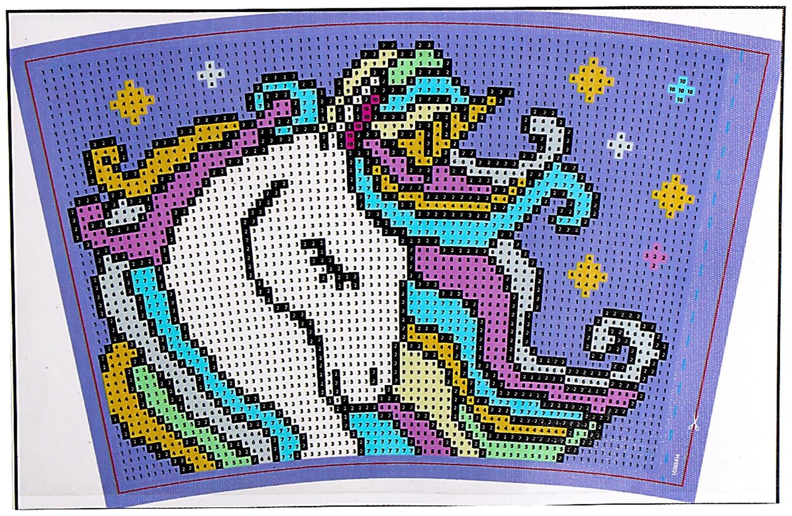 Термостакан детский, с вставкой из алмазной мозаики «Единорог», 450 мл