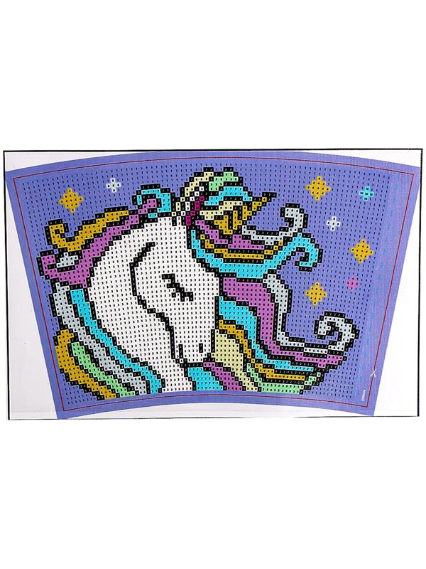 Термостакан детский, с вставкой из алмазной мозаики «Единорог», 450 мл