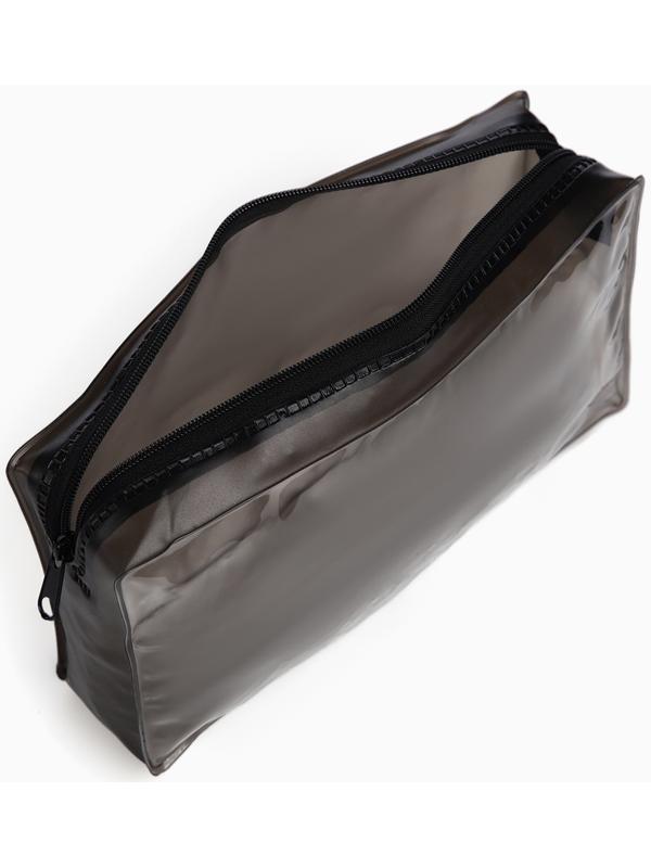 Косметичка на молнии для бассейна, чёрная/прозрачная