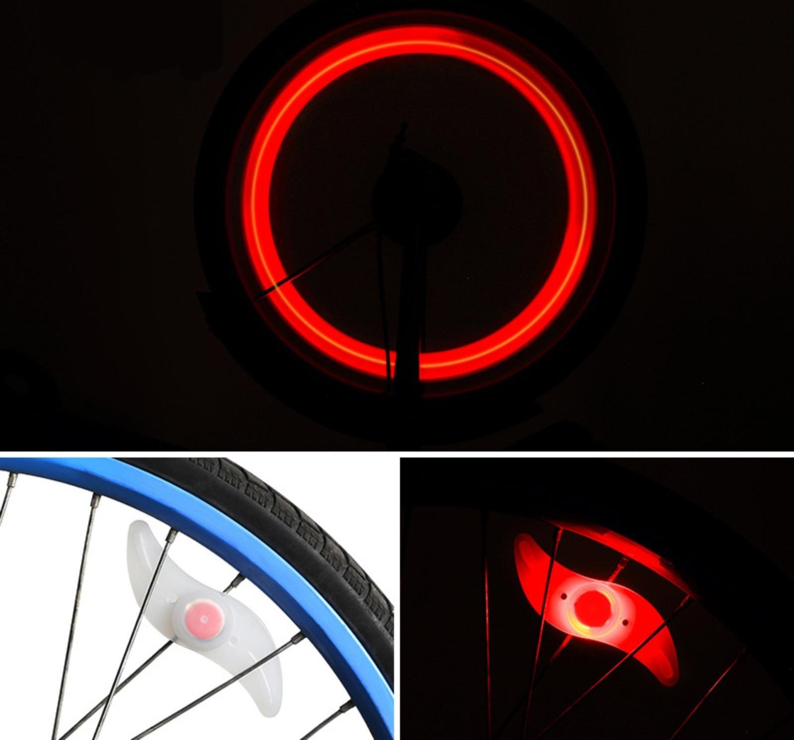 Фонарь велосипедный на спицу, водонепроницаемый, 1 диод, 12.5 х 3.5 х 2 см, 2 шт, красный