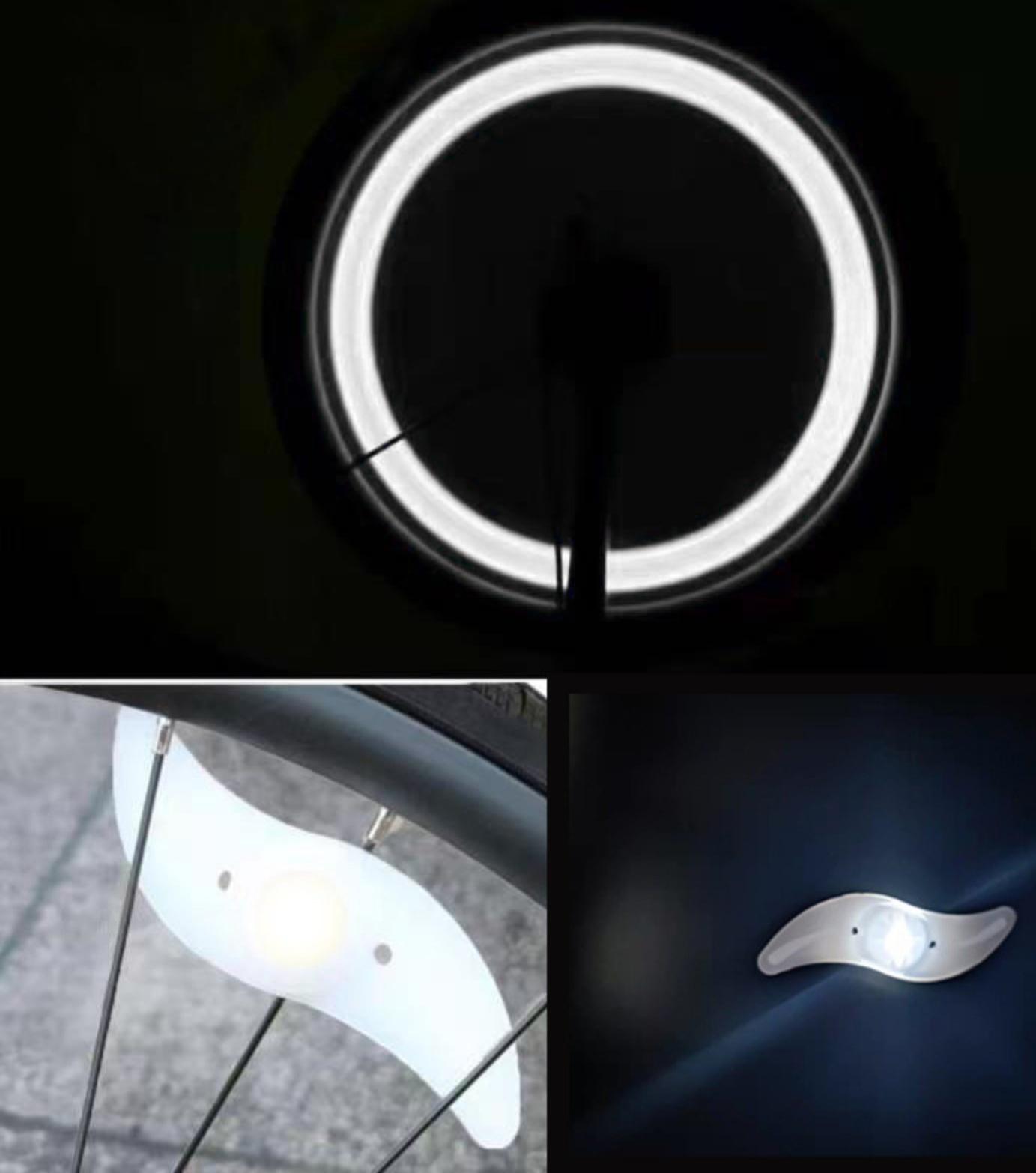 Фонарь велосипедный на спицу, водонепроницаемый, 1 диод, 12.5 х 3.5 х 2 см, 2 шт, белый