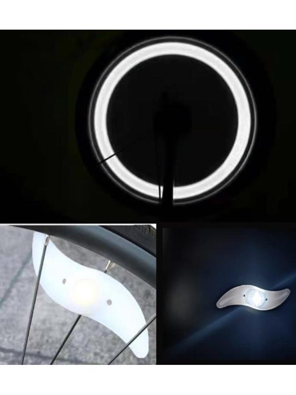 Фонарь велосипедный на спицу, водонепроницаемый, 1 диод, 12.5 х 3.5 х 2 см, 2 шт, белый