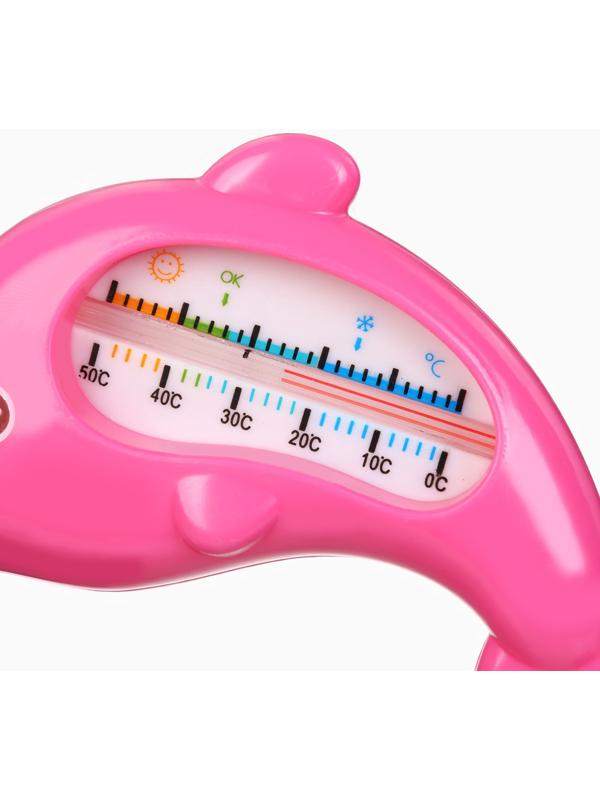 Термометр для ванны Крошка Я «Дельфин», розовый