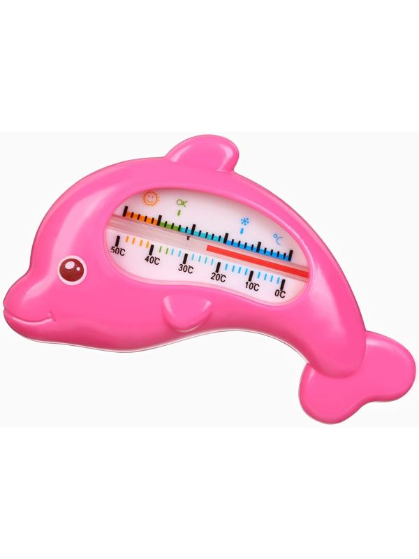 Термометр для ванны Крошка Я «Дельфин», розовый