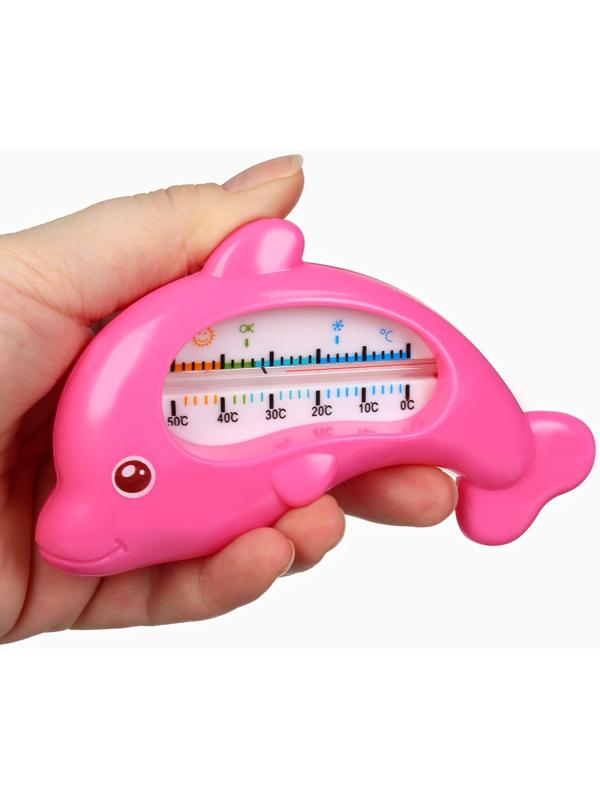 Термометр для ванны Крошка Я «Дельфин», розовый