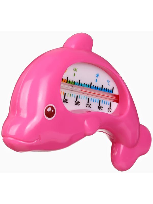 Термометр для ванны Крошка Я «Дельфин», розовый