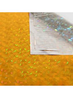 Пленка голографическая, «Калейдоскоп», золотая, 70 см × 1 м