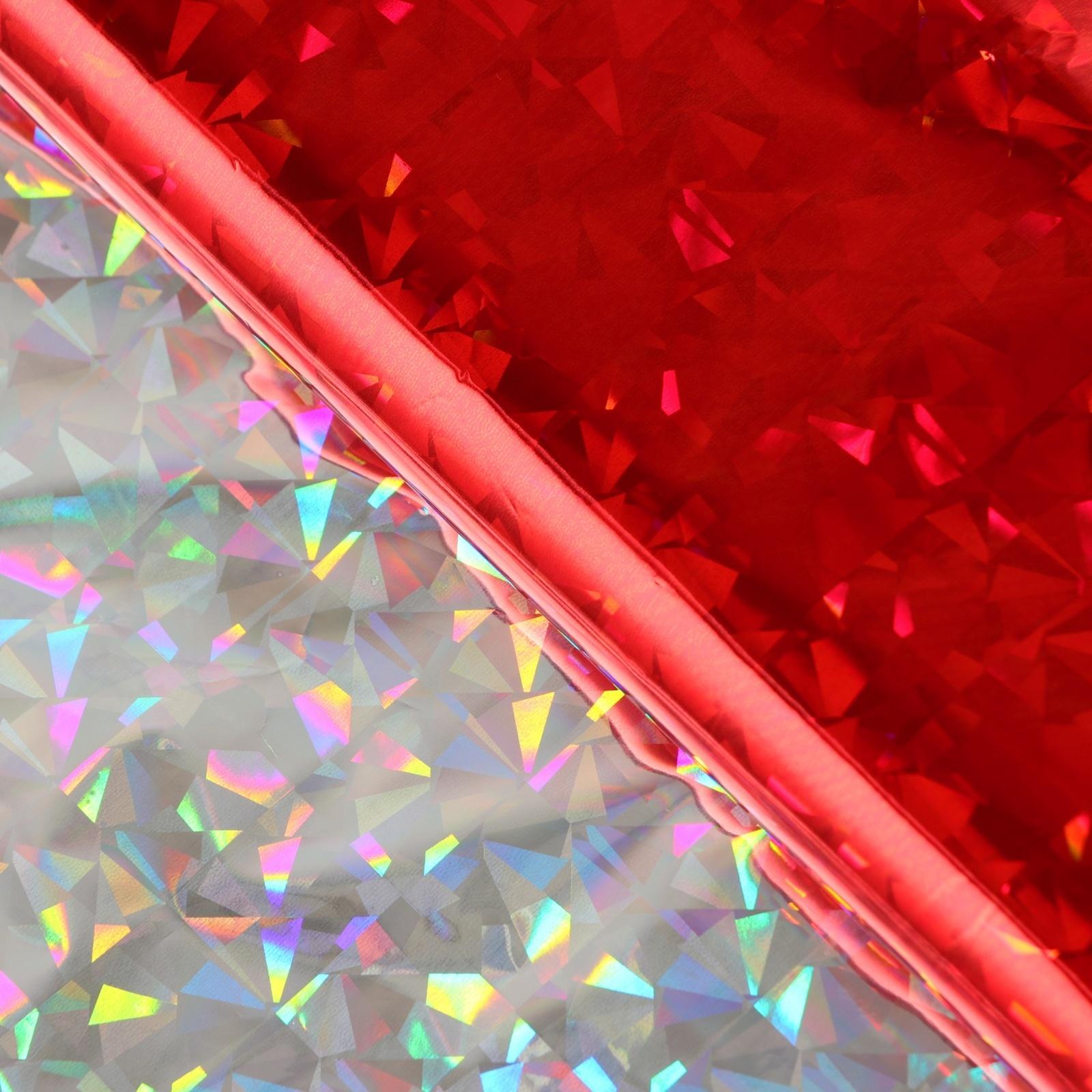 Пленка голографическая, «Калейдоскоп», красная, 70 см × 1 м