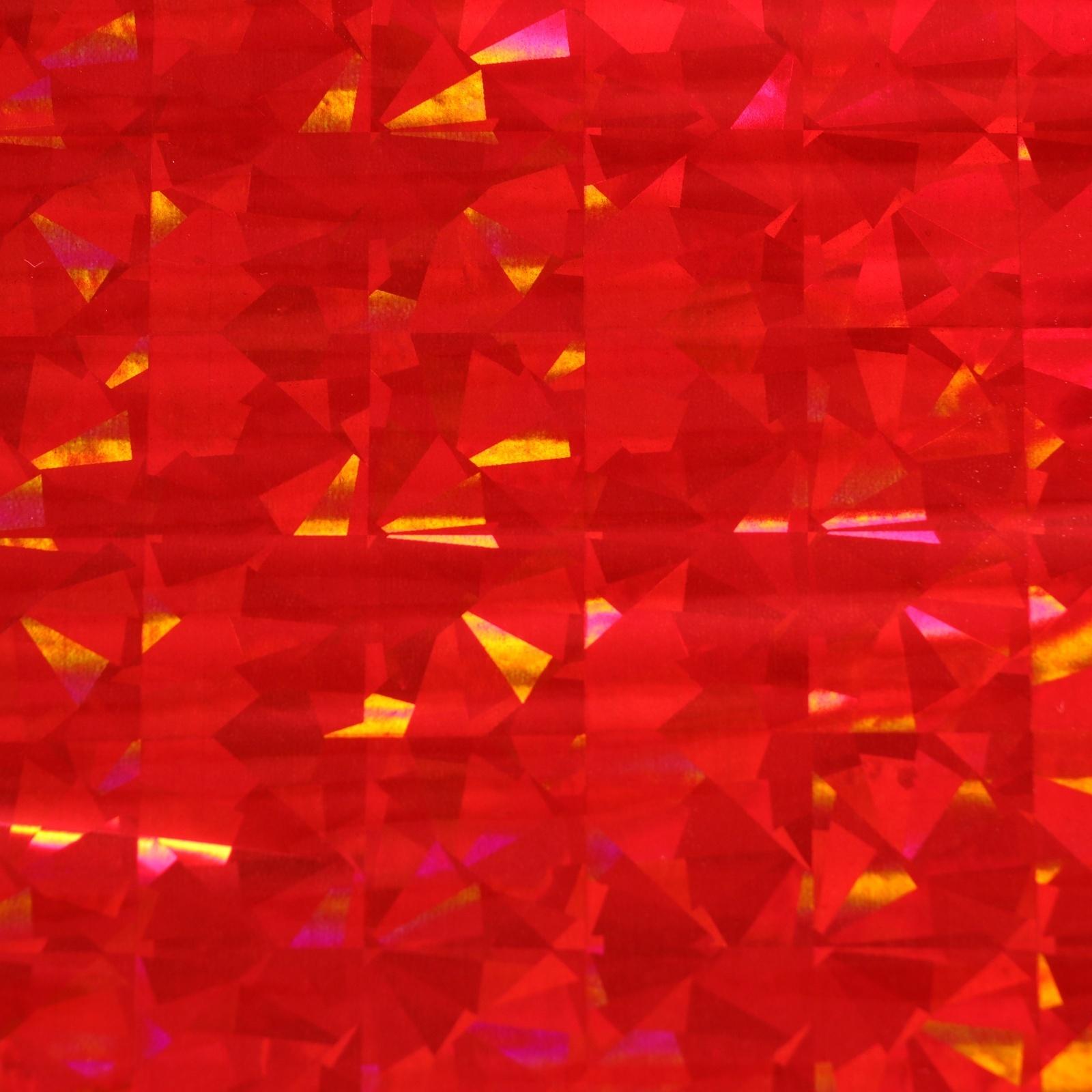 Пленка голографическая, «Калейдоскоп», красная, 70 см × 1 м