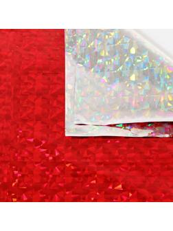 Пленка голографическая, «Калейдоскоп», красная, 70 см × 1 м