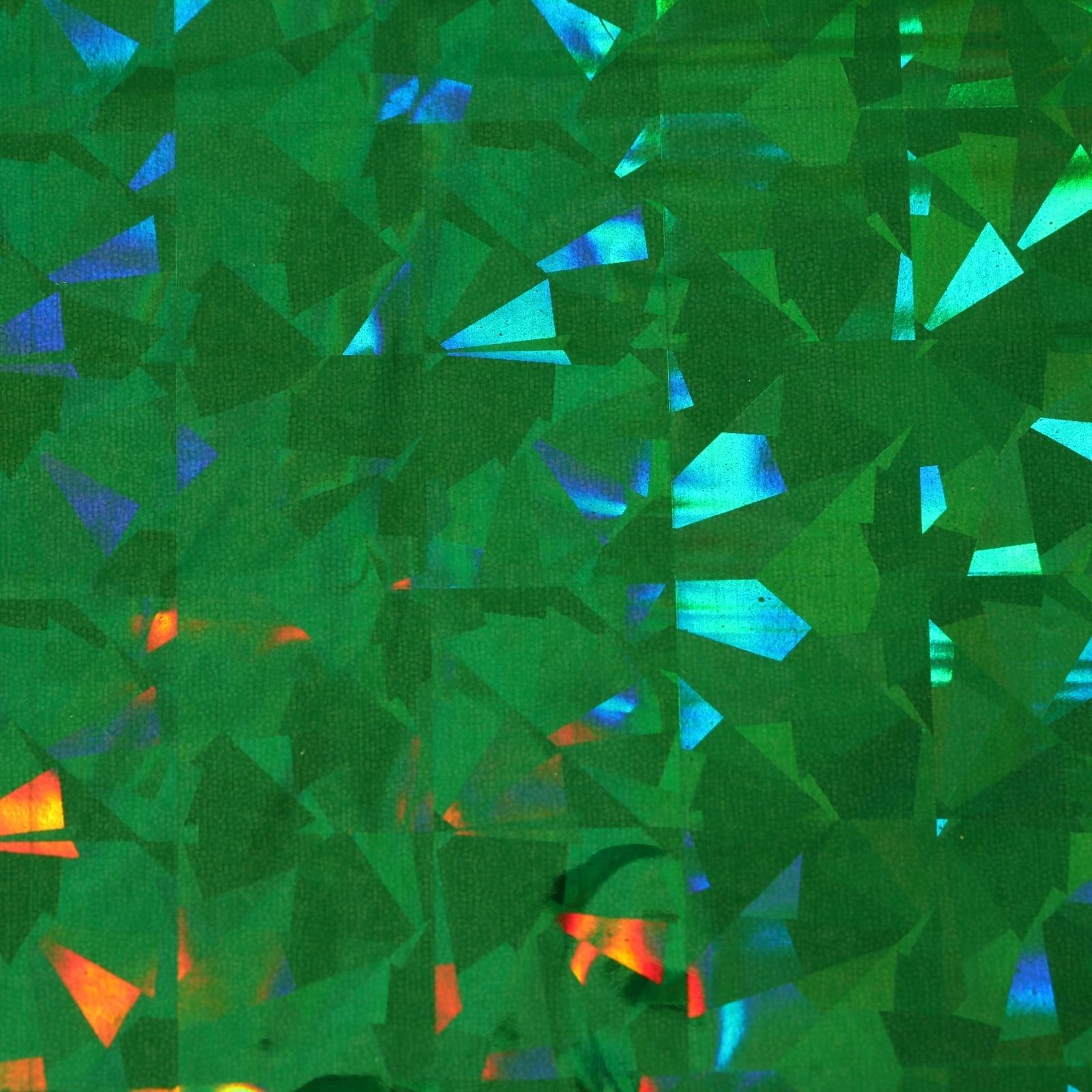 Пленка голографическая, «Калейдоскоп», зелёная, 70 см × 1 м