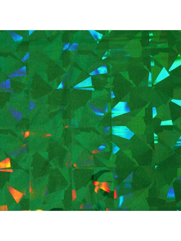 Пленка голографическая, «Калейдоскоп», зелёная, 70 см × 1 м