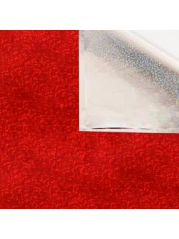 Пленка голографическая, «Конфетти», красная, 70 см × 1 м