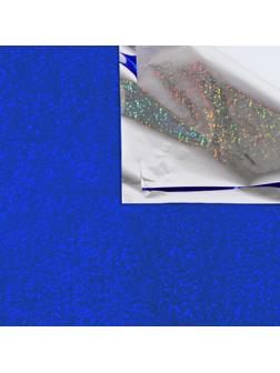 Пленка голографическая, «Конфетти», синяя, 70 см × 1 м