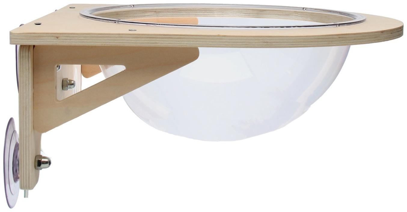 Гамак для кошки на окно, 40*40*15 см, вес до 8 кг, прозрачный