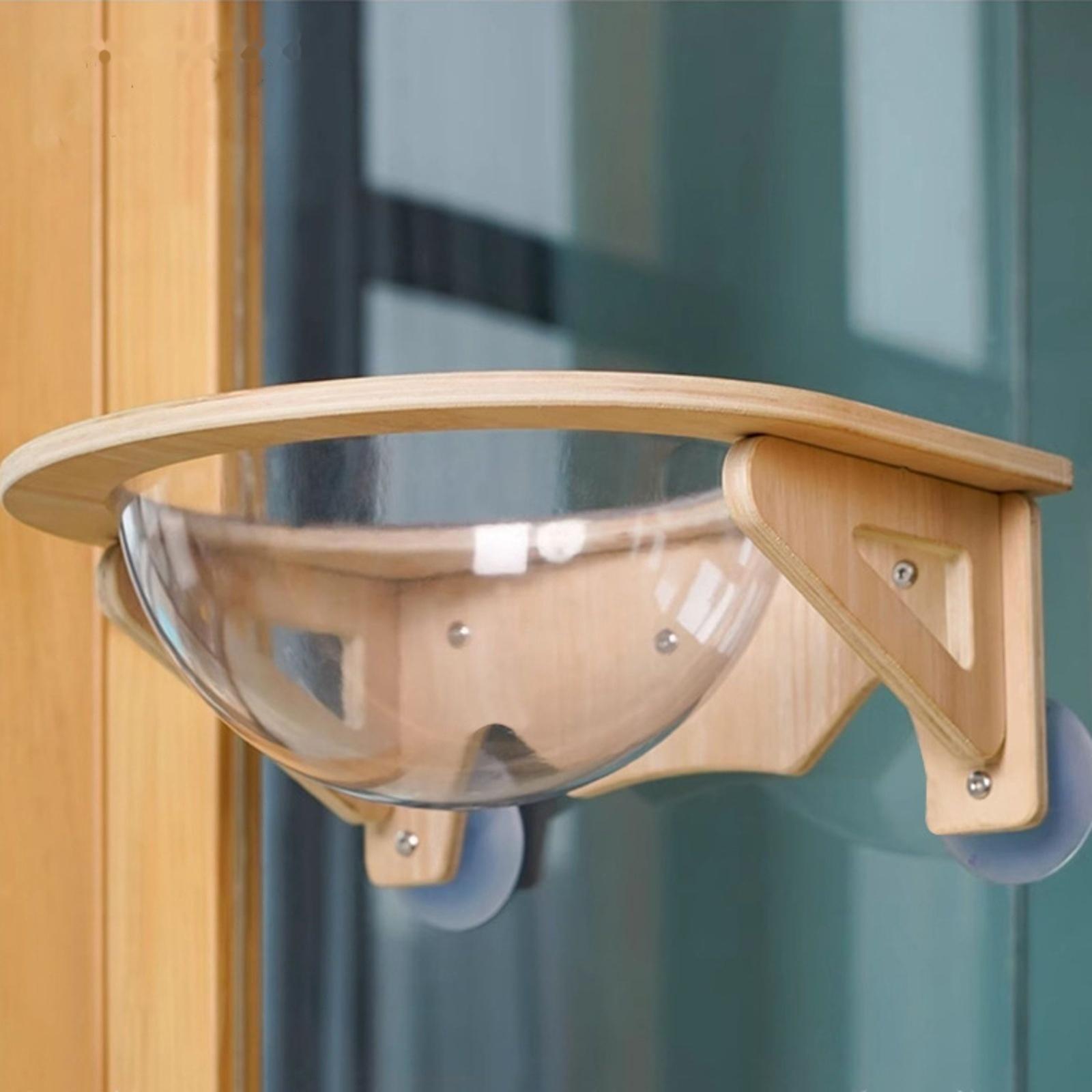 Гамак для кошки на окно, 40*40*15 см, вес до 8 кг, прозрачный