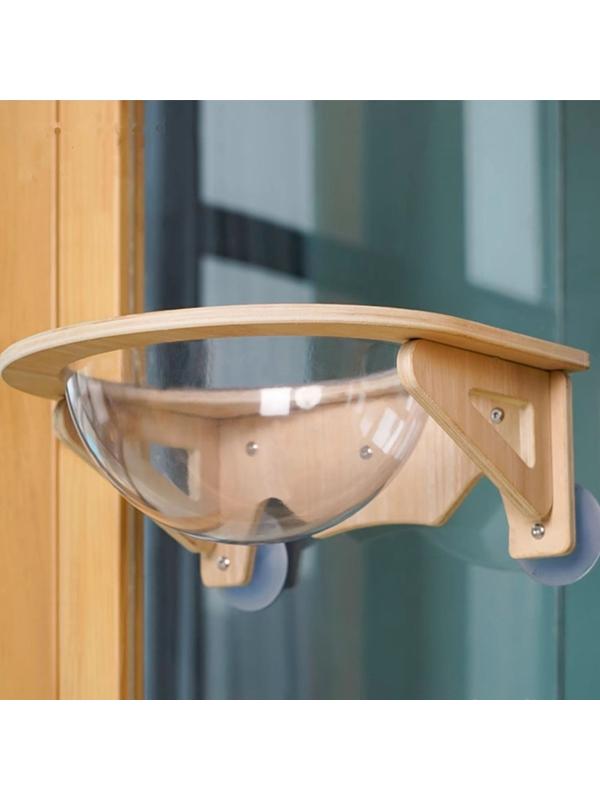 Гамак для кошки на окно, 40*40*15 см, вес до 8 кг, прозрачный