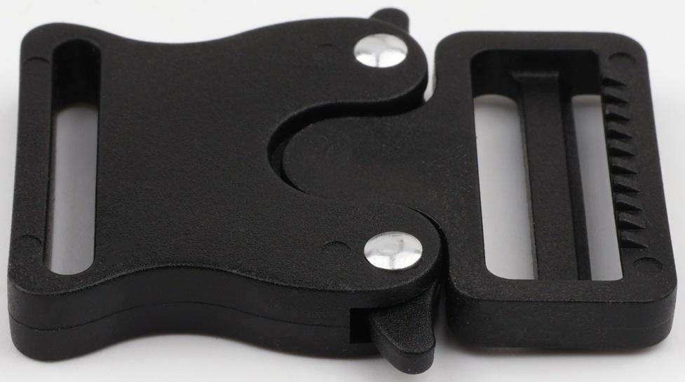 Фастекс 25 мм, нагрузка до 40 кг, 5 шт, цвет чёрный/серебряный, цена за 1 набор