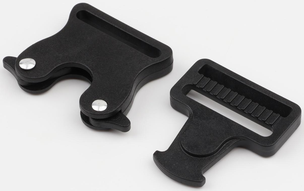 Фастекс 25 мм, нагрузка до 40 кг, 5 шт, цвет чёрный/серебряный, цена за 1 набор