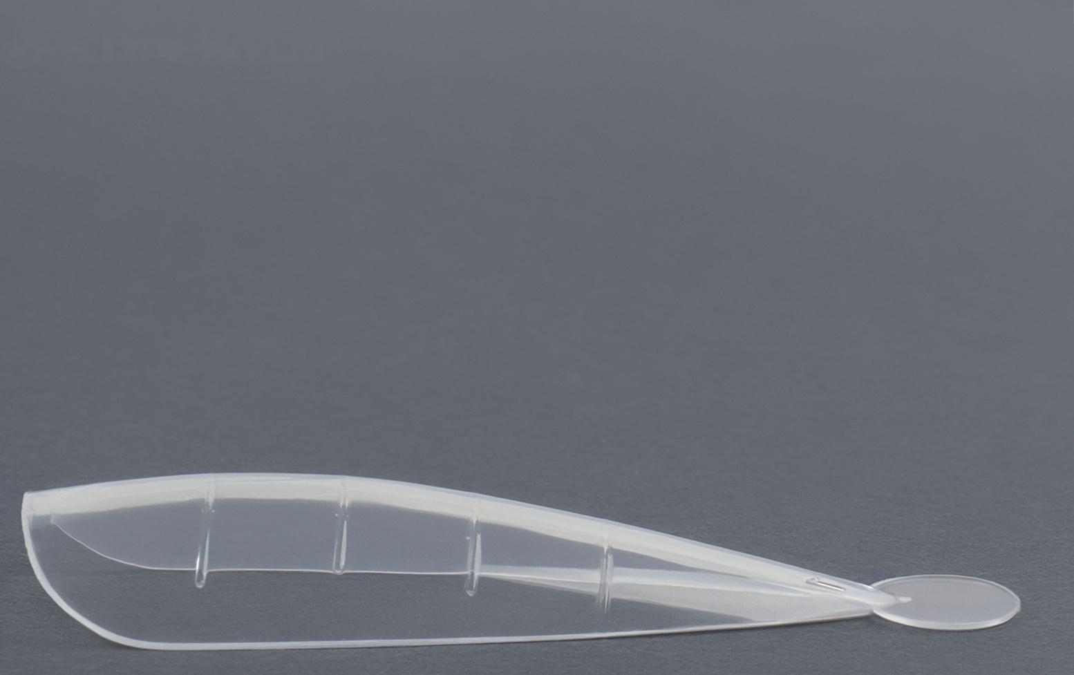 Верхние формы для наращивания в контейнере, 120 шт, миндаль, прозрачные