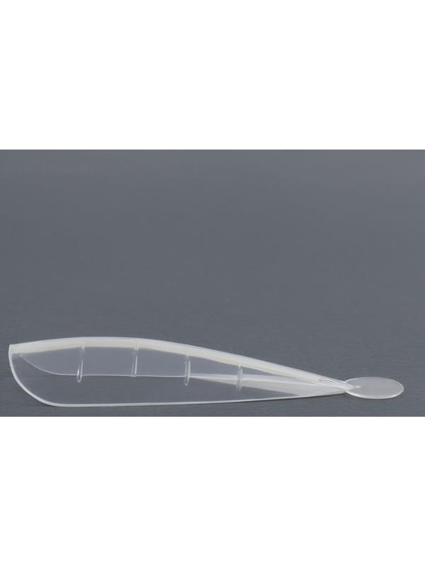 Верхние формы для наращивания в контейнере, 120 шт, миндаль, прозрачные