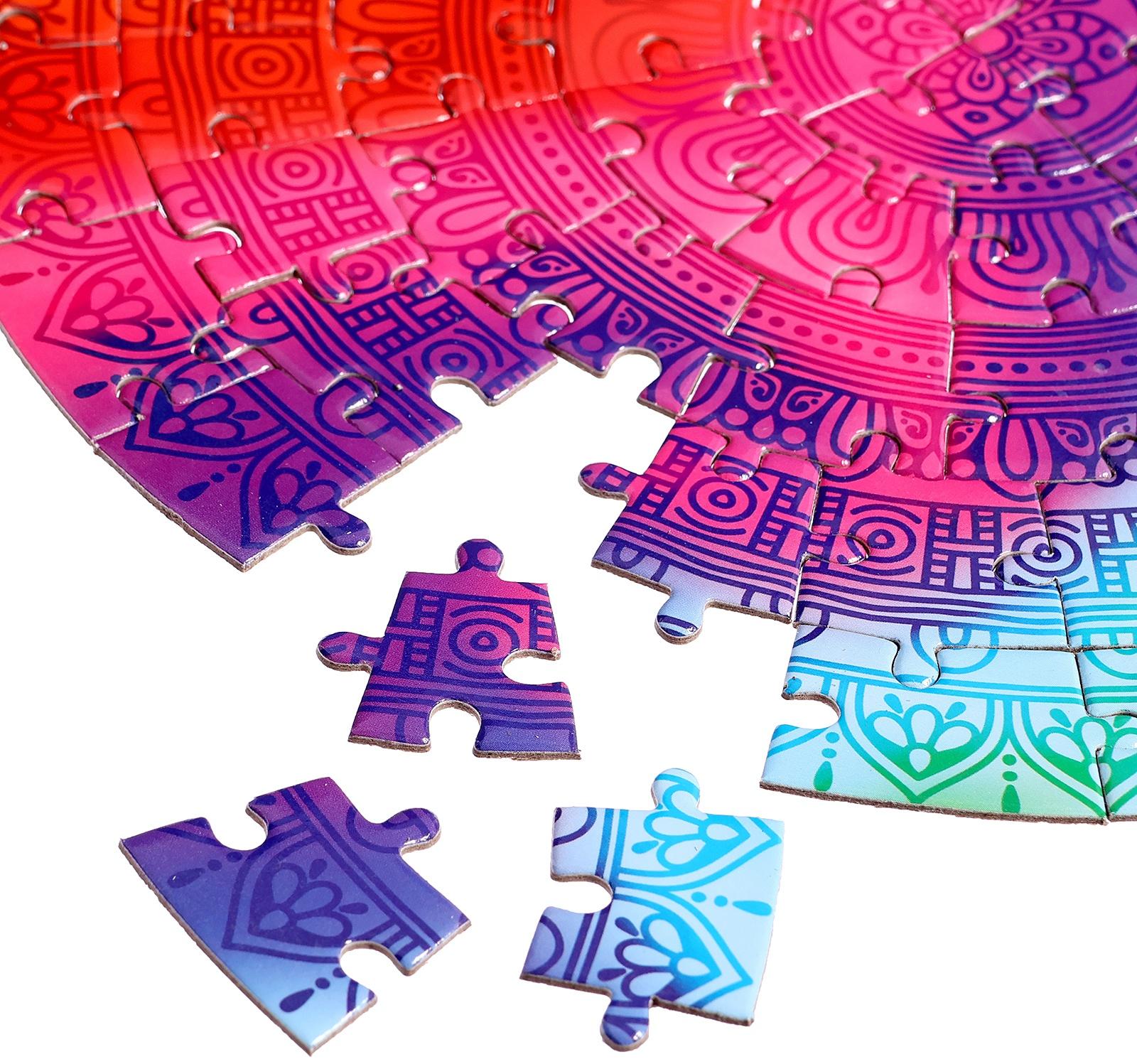 Термостакан детский «Мандала», с вставкой, 350 мл + пазл 77 элементов