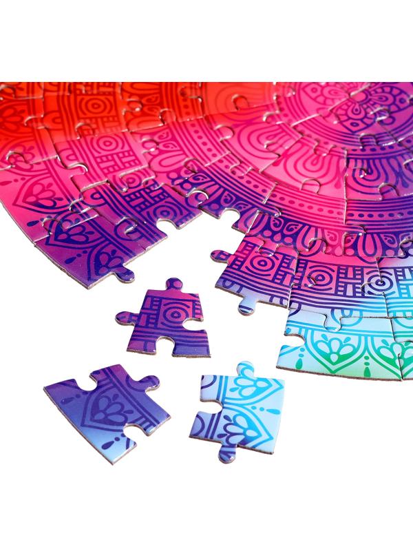 Термостакан детский «Мандала», с вставкой, 350 мл + пазл 77 элементов