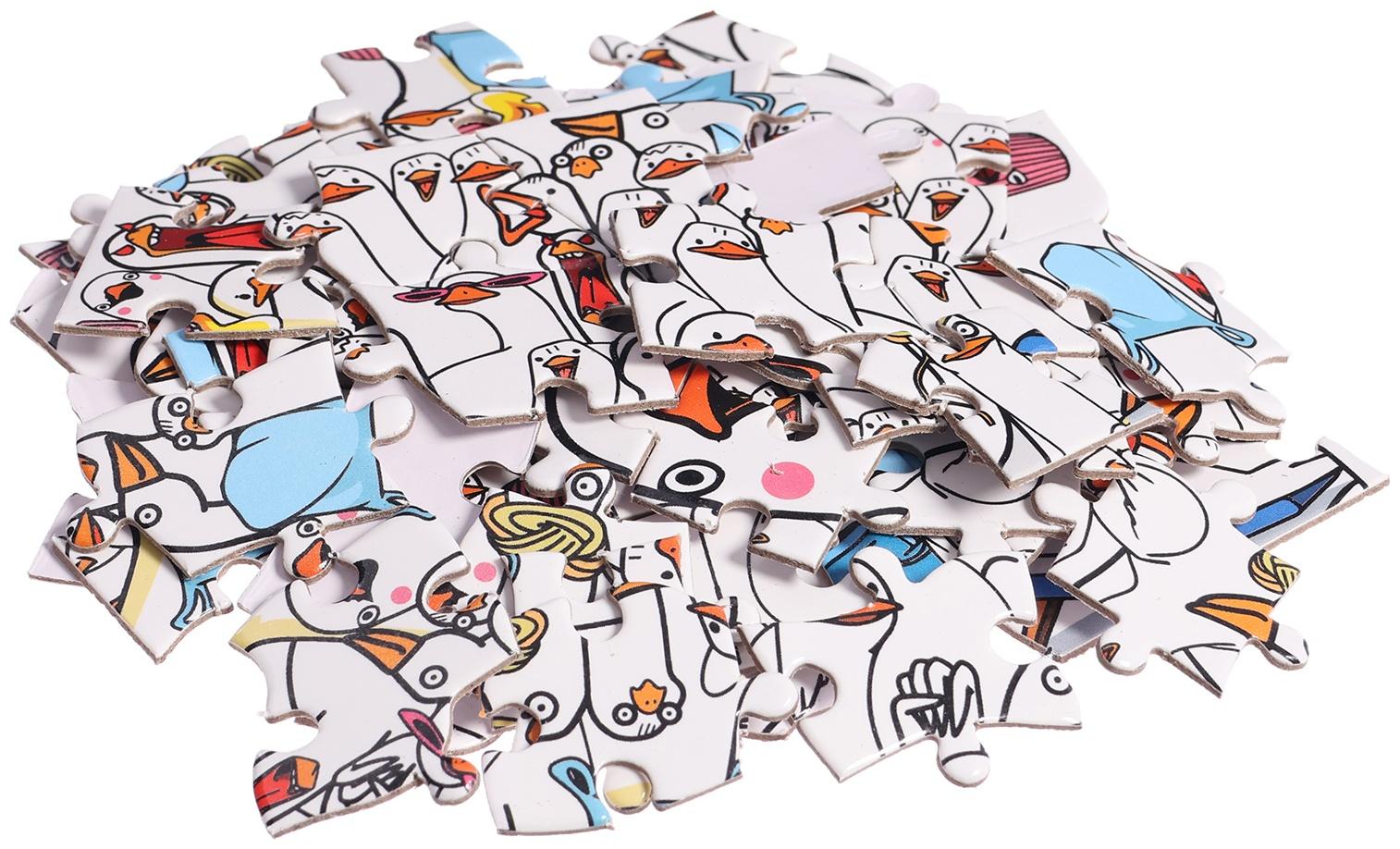 Термостакан детский «Гусемания», с вставкой, 350 мл + пазл 80 деталей