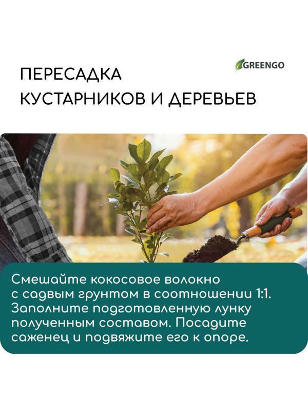 Волокно кокосовое, для мульчирования, 20 л, Greengo