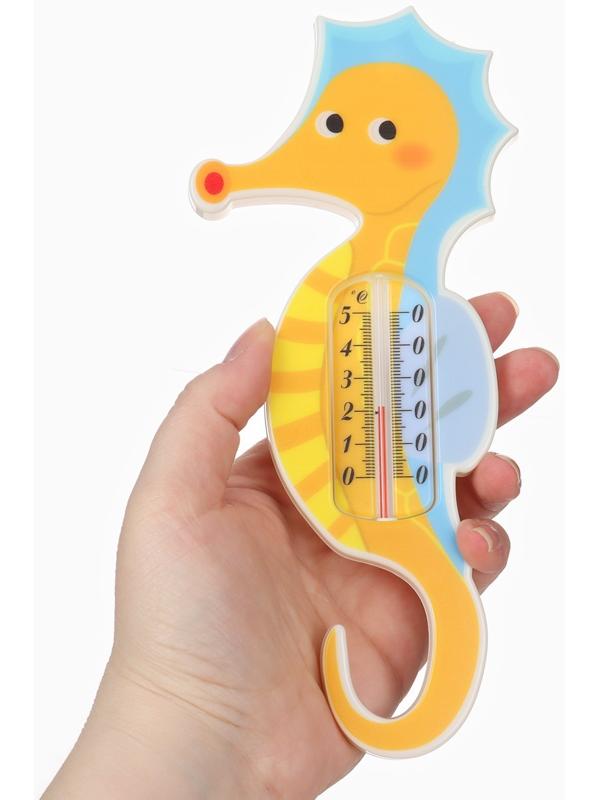 Термометр для ванной «Морской конек», желтый