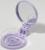 Расчёска массажная, складная, с зеркалом, d = 6,6 см, цвет сиреневый
