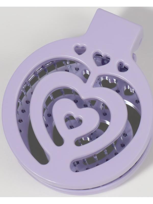 Расчёска массажная, складная, с зеркалом, d = 6,6 см, цвет сиреневый