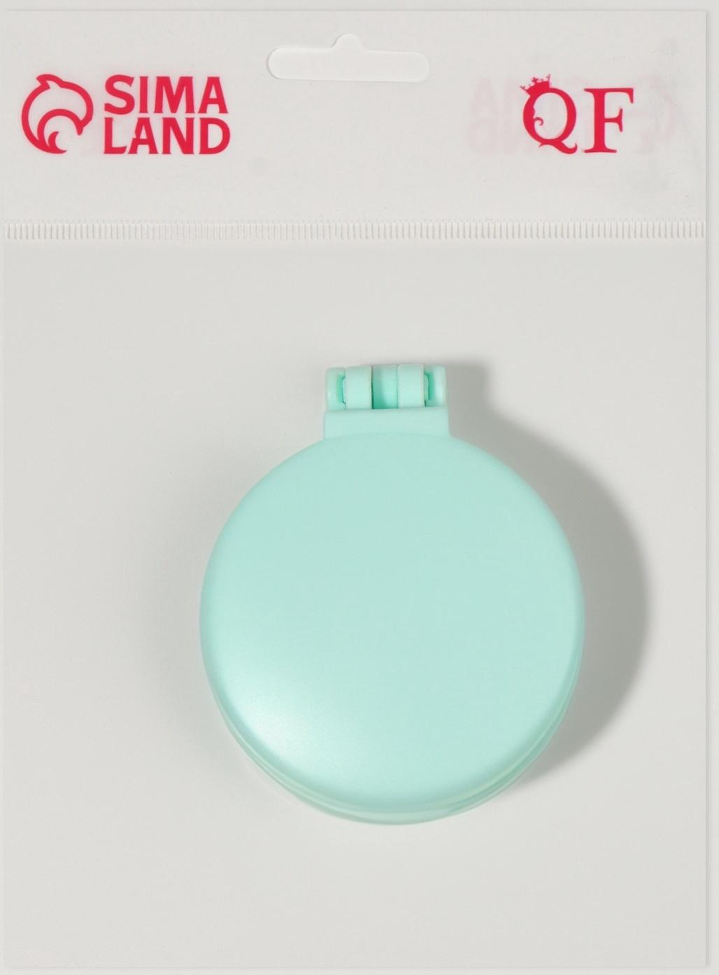 Расчёска массажная, складная, с зеркалом, d = 6,6 см, цвет зелёный