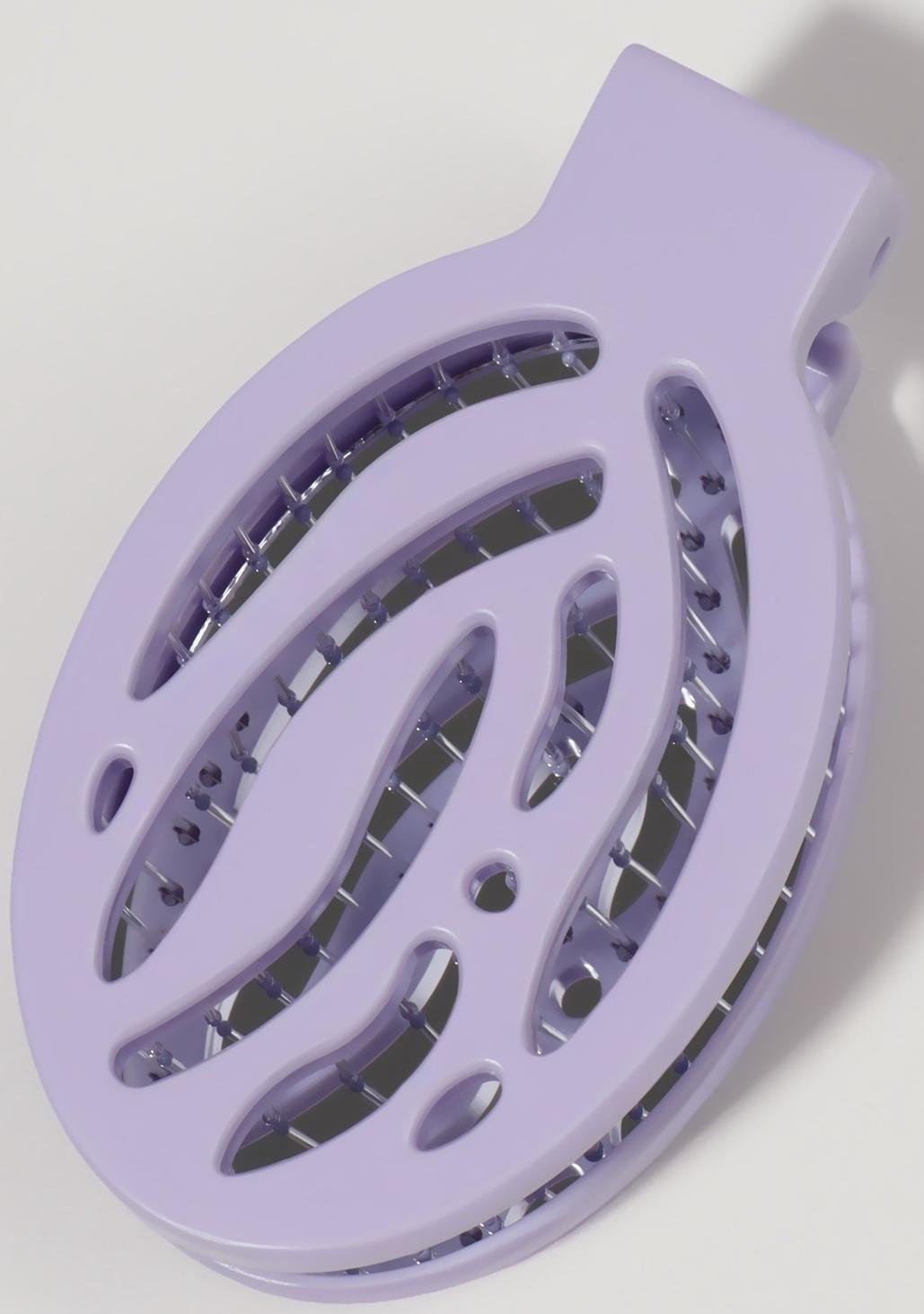 Расчёска массажная, складная, с зеркалом, 9,5 × 5,5 см, цвет сиреневый