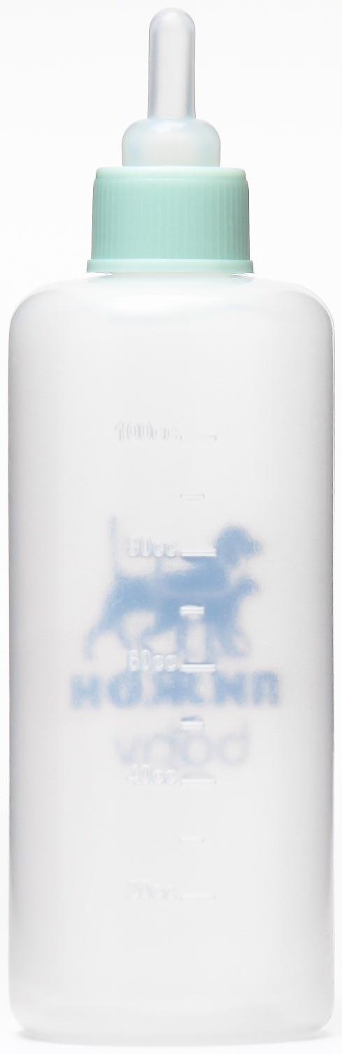 Бутылочка для вскармливания с мерной шкалой, 100 мл (соска+воронка), синяя
