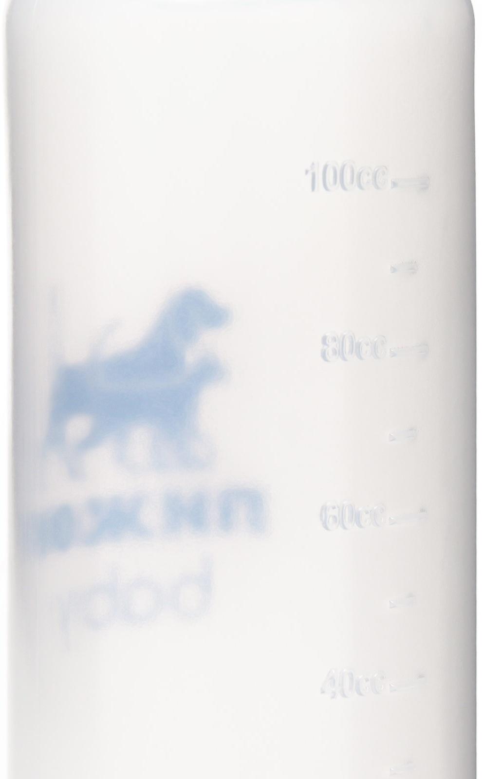 Бутылочка для вскармливания с мерной шкалой, 100 мл (соска+воронка), синяя