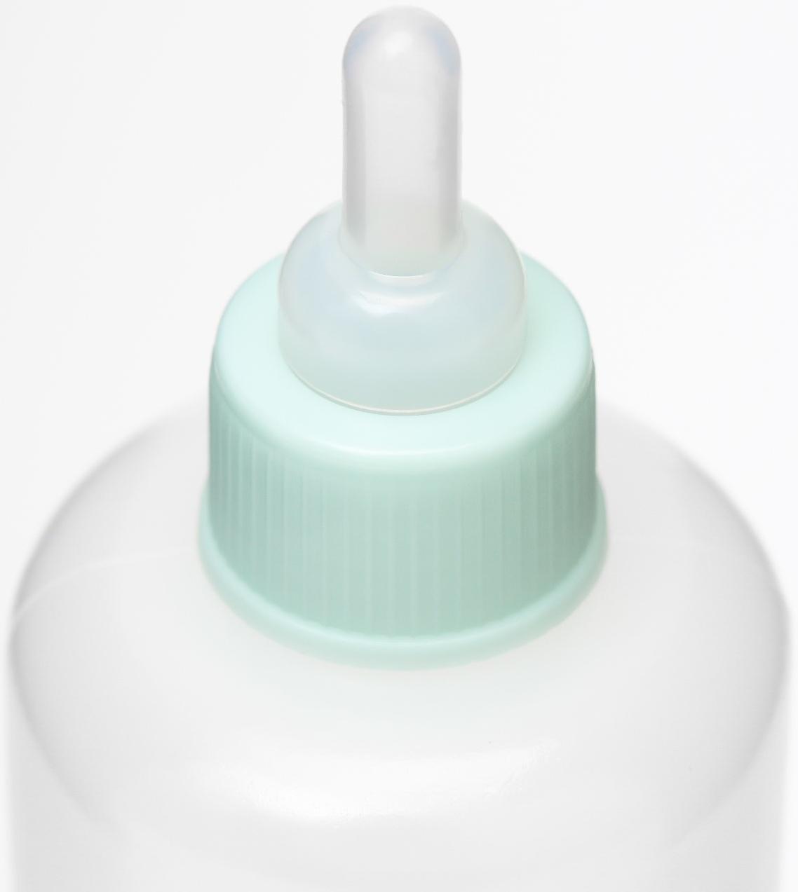 Бутылочка для вскармливания с мерной шкалой, 100 мл (соска+воронка), синяя