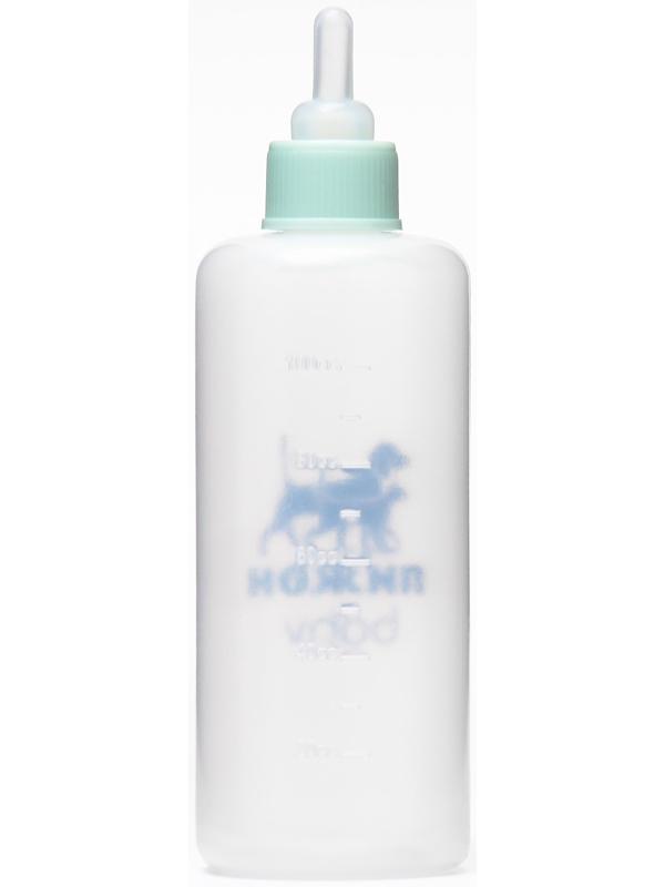 Бутылочка для вскармливания с мерной шкалой, 100 мл (соска+воронка), синяя