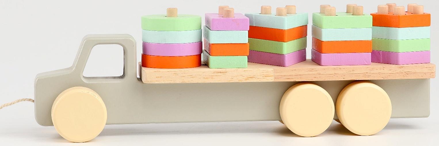 Пирамидка логическая «Грузовик», размер 4.3×31×9.5 см