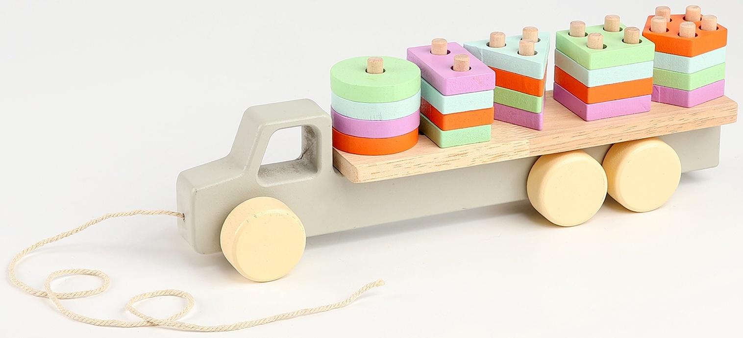 Пирамидка логическая «Грузовик», размер 4.3×31×9.5 см