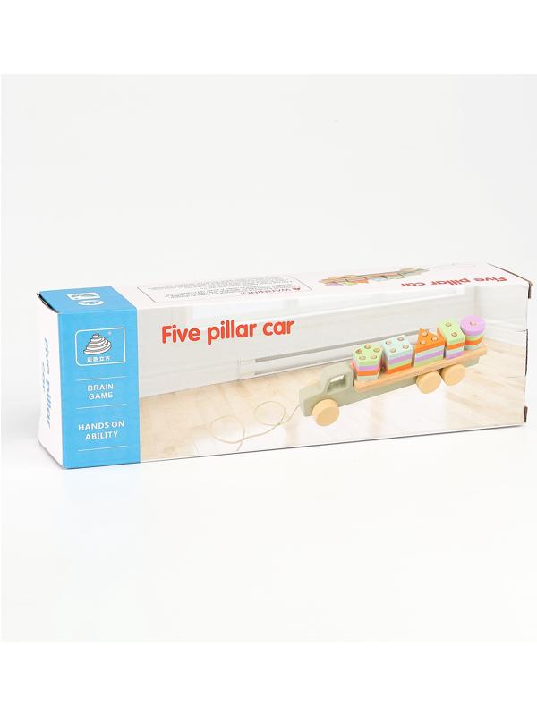 Пирамидка логическая «Грузовик», размер 4.3×31×9.5 см