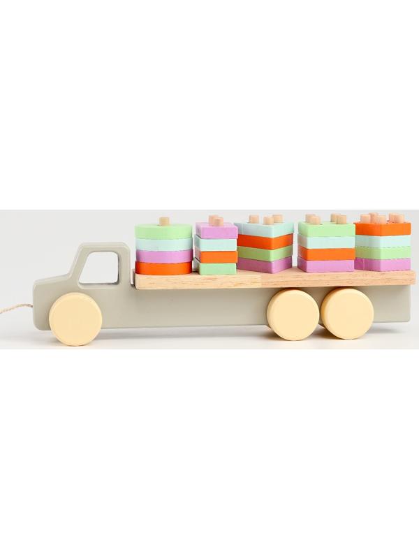 Пирамидка логическая «Грузовик», размер 4.3×31×9.5 см