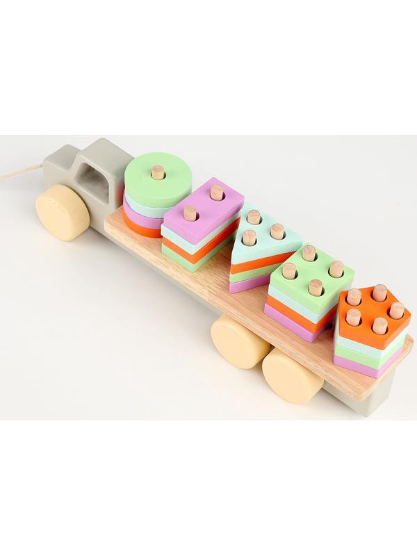 Пирамидка логическая «Грузовик», размер 4.3×31×9.5 см