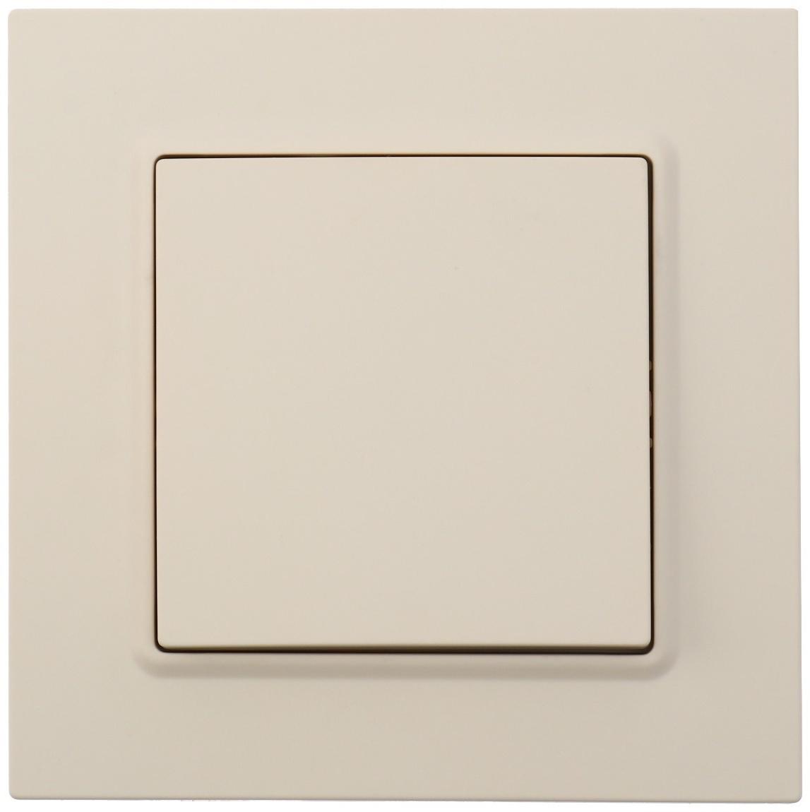 Выключатель ТОТ Elegant, 10 А, 1 кл., скрытый, бежевый