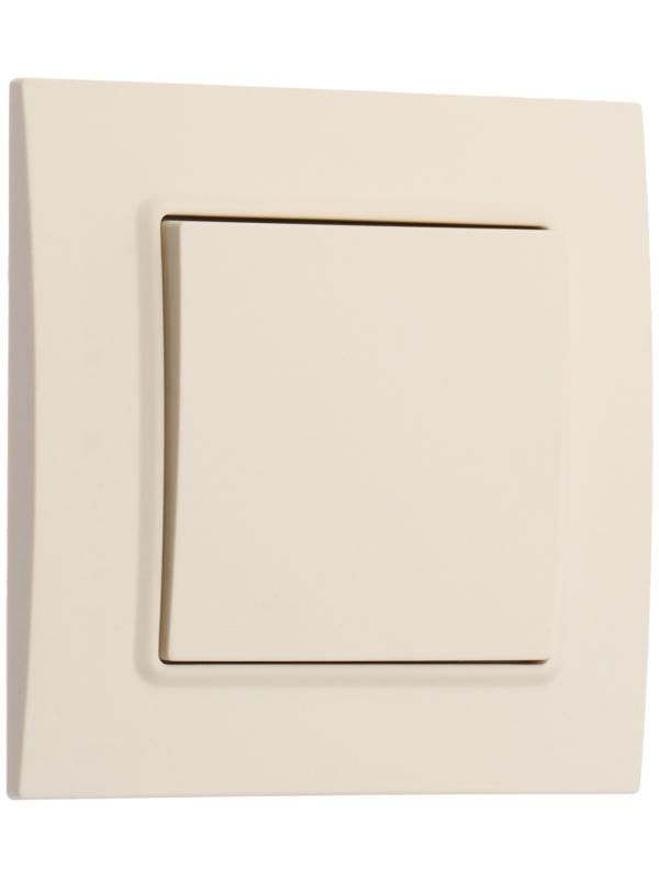 Выключатель ТОТ Elegant, 10 А, 1 кл., скрытый, бежевый