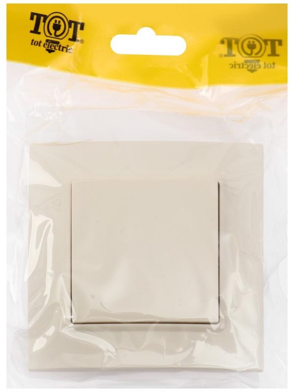 Выключатель ТОТ Elegant, 10 А, 1 кл., скрытый, бежевый