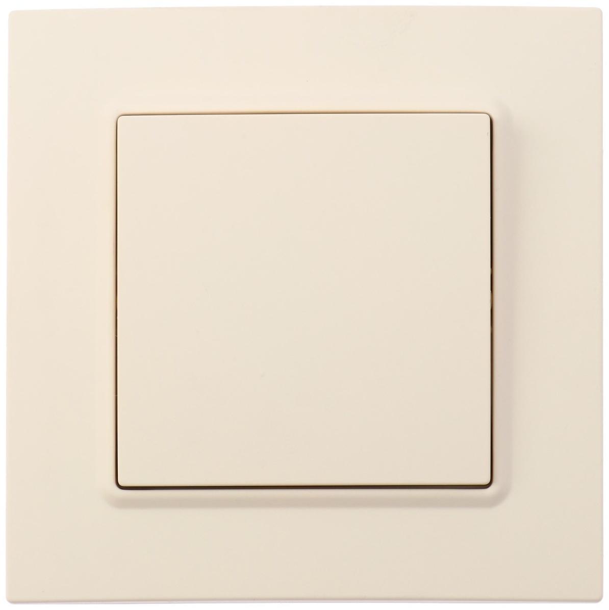 Выключатель проходной TOT Elegant, 10 А, 1 кл., скрытый, бежевый
