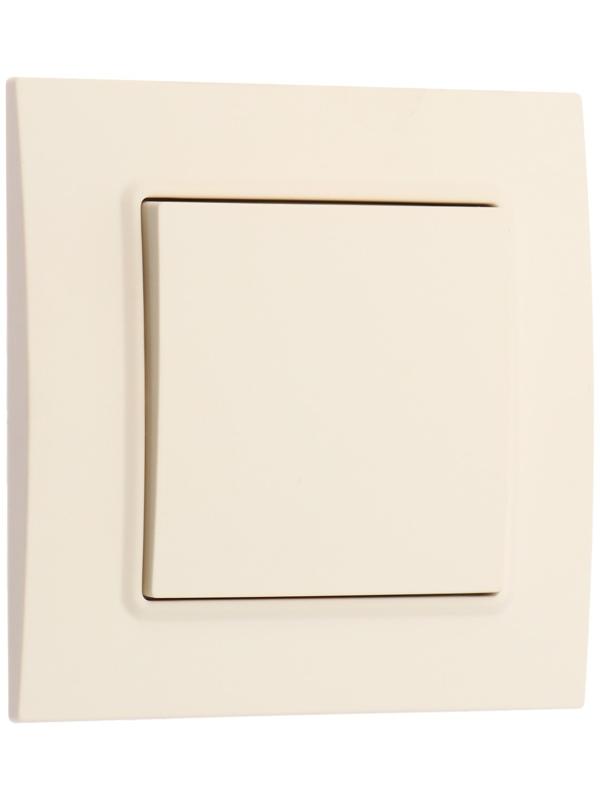 Выключатель проходной TOT Elegant, 10 А, 1 кл., скрытый, бежевый